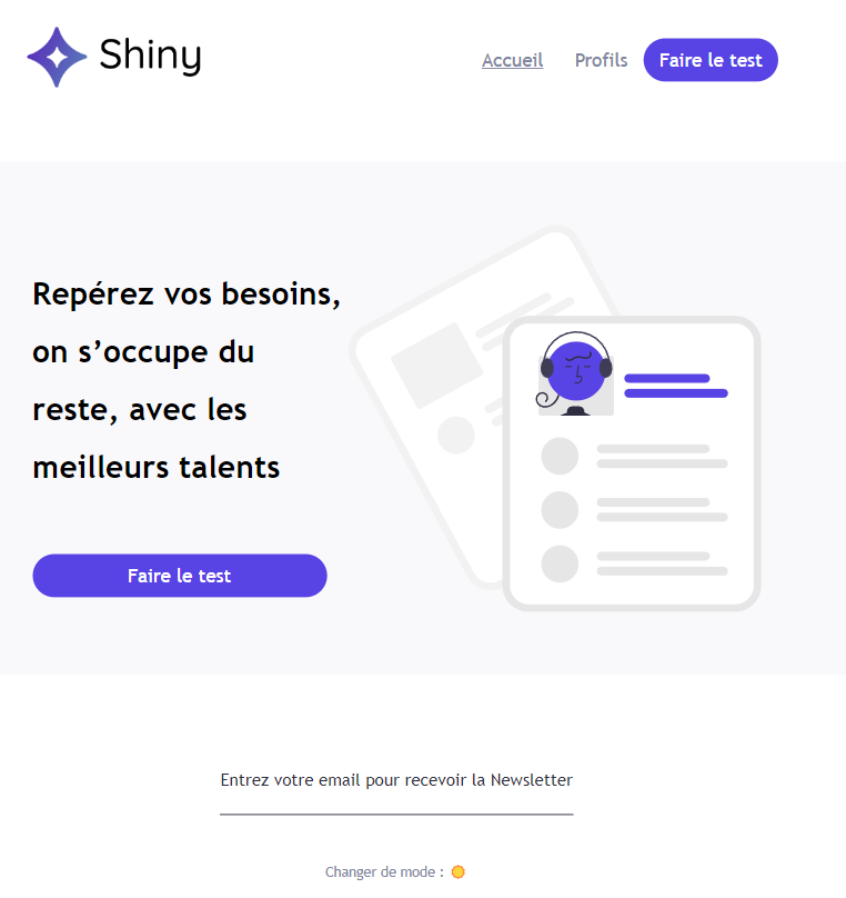 Site SHINY AGENCY